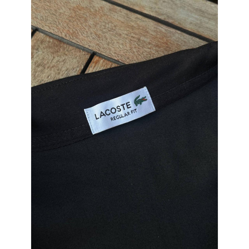 Полузамок Lacoste черный 1/3 зип мужской спортивный Полузамок Лакост 1/3 Зипка Лаксота мужская