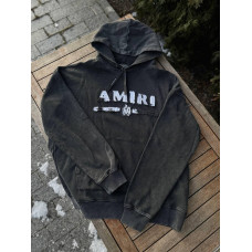 Худі Amiri чоловіче сіре чорне худі Амірі спортивне худі сіре Амірі кофта Зіпка Амірі