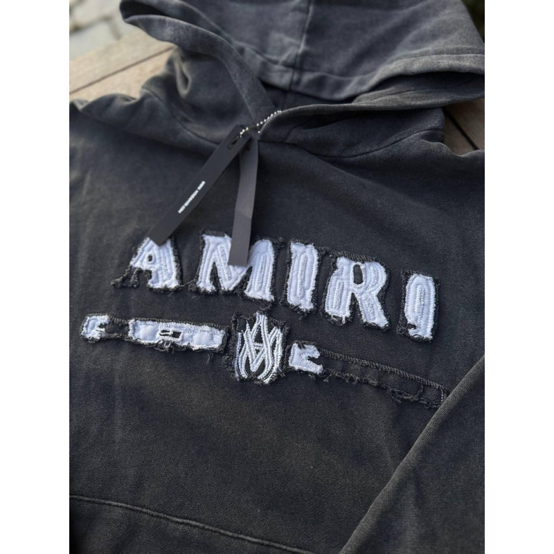 Худі Amiri чоловіче сіре чорне худі Амірі спортивне худі сіре Амірі кофта Зіпка Амірі