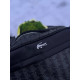 Сумка Lacoste Monogram Чорна шкіряна сумка через плече Лакост монограм чоловіча спортивна сумка Лакоста