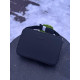Сумка Lacoste Reporter Bag чорна чоловіча шкіряна сумка через плече Лакост месенджер кросбоді барсетка