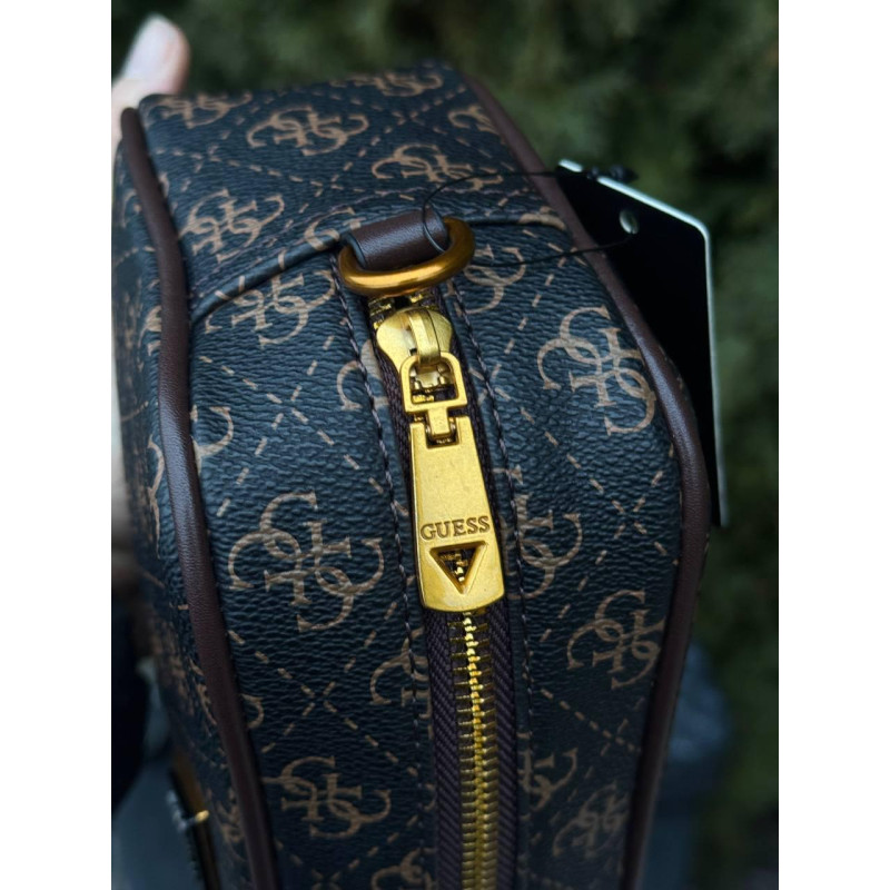 Сумка Guess Vezzola smart мужская черная спортивная кожаная сумка Гесс Гуесс черная мужская через плечо барсетка