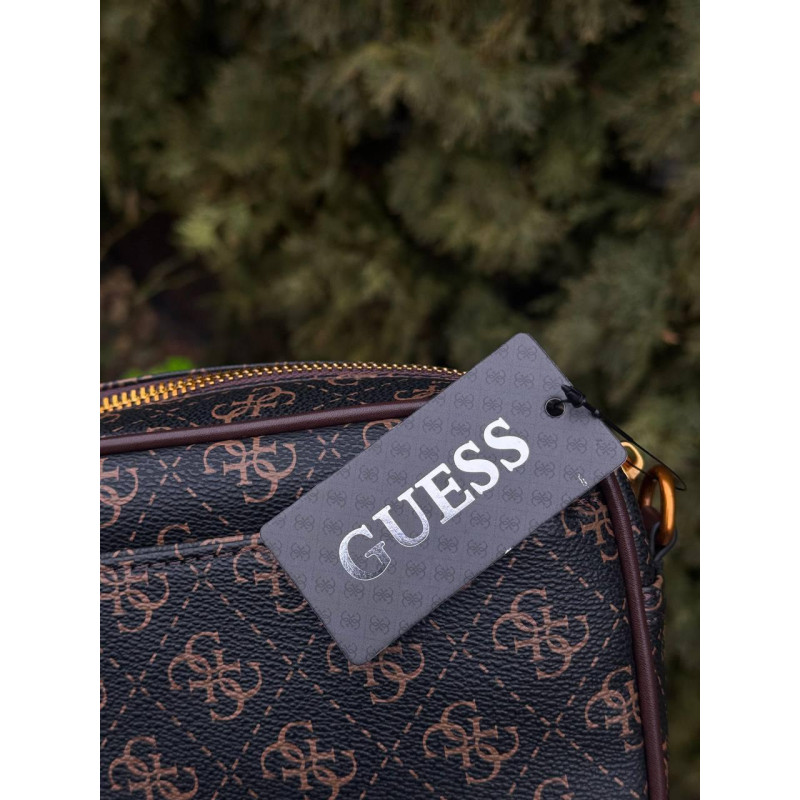 Сумка Guess Vezzola smart мужская черная спортивная кожаная сумка Гесс Гуесс черная мужская через плечо барсетка