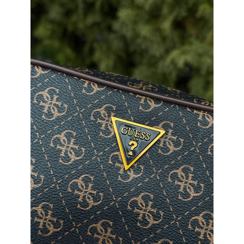 Сумка Guess Vezzola smart мужская черная спортивная кожаная сумка Гесс Гуесс черная мужская через плечо барсетка