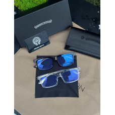 Окуляри Chrome Hearts чорні з повною комплектацією чоловічі чорні Окуляри Хром Хартс прозорі білі сонцезахисні окуляри