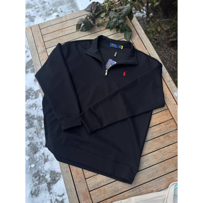 Напівзамок Polo Ralph Lauren чорний чоловічий Напівзамок Поло Ральф Лоурен бежевий 1/3 зіп Поло чоловічий