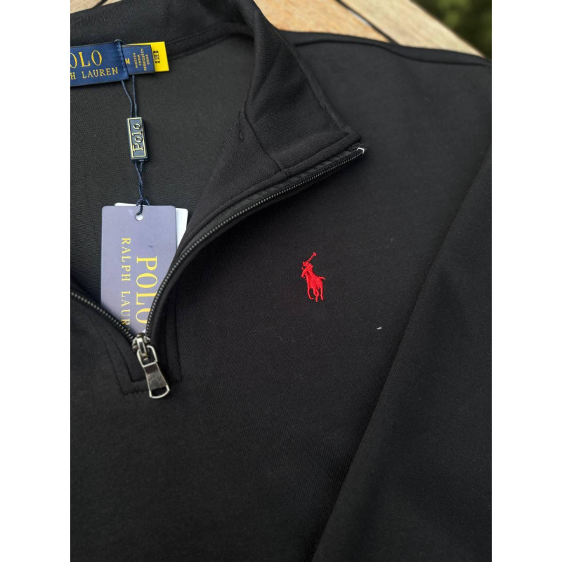 Напівзамок Polo Ralph Lauren чорний чоловічий Напівзамок Поло Ральф Лоурен бежевий 1/3 зіп Поло чоловічий