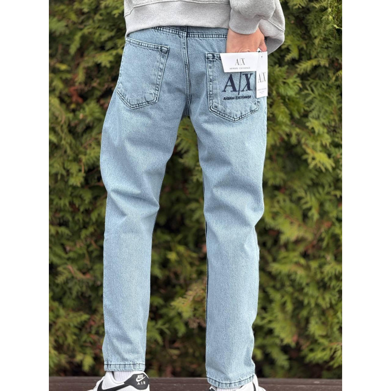 Джинси Armani Exchange чоловічі графітові сірі джинси Армані Ексендж чорні спортивні джинси Армані