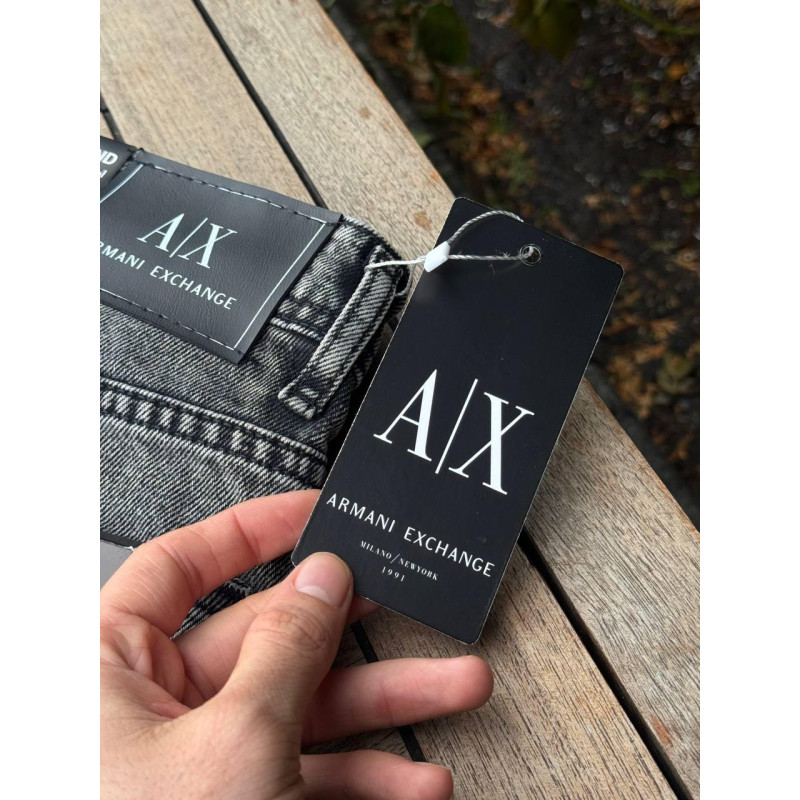 Джинси Armani Exchange чоловічі графітові сірі джинси Армані Ексендж чорні спортивні джинси Армані