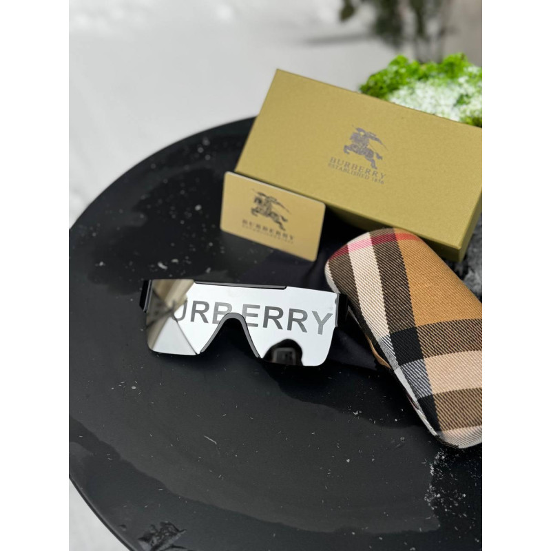 Окуляри Burberry сонцезахисні чоловічі окуляри в повній комплектації чорні Барбері окуляри спортивні