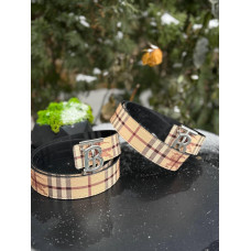 Ремінь Burberry бежевий чоловічий чорний ремінь для Джинс Барбері чорний шкіряний чоловічий 105 см Барбері
