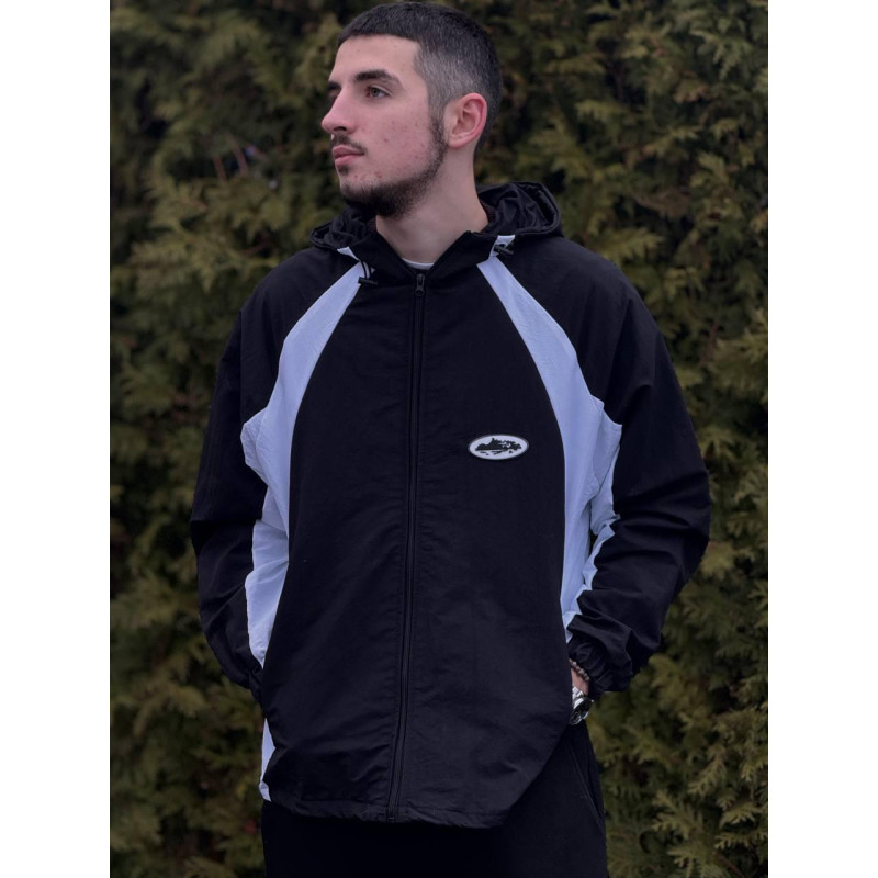 Вітрівка Corteiz HMP чоловіча спортивна ветровка Кортез рефлективні чорна куртка весняна Кортеїз