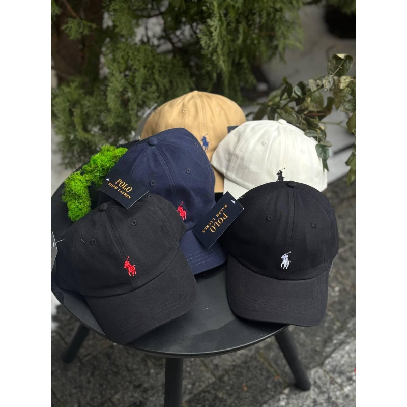 Кепка Polo Ralph Lauren Панама чоловіча чорна кепка спортивна Поло Ральф Лоурен весняна літня біла