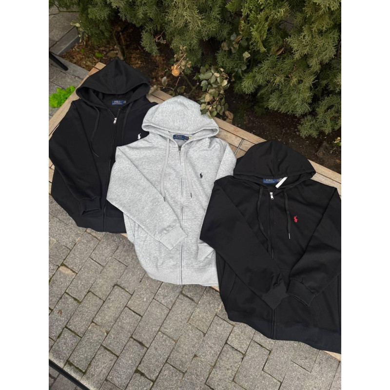 Зіп-худі Polo Ralph Lauren чорне чоловіче Зіпка Поло Ральф Лоурен худі Поло сіре спортивне кофта Поло Ральф