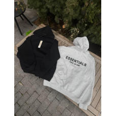 Худі Essentials FOG чоловічі худі чорне Ессеншіалс спортивне на Флісі Худі Есеншіал Фог сіре