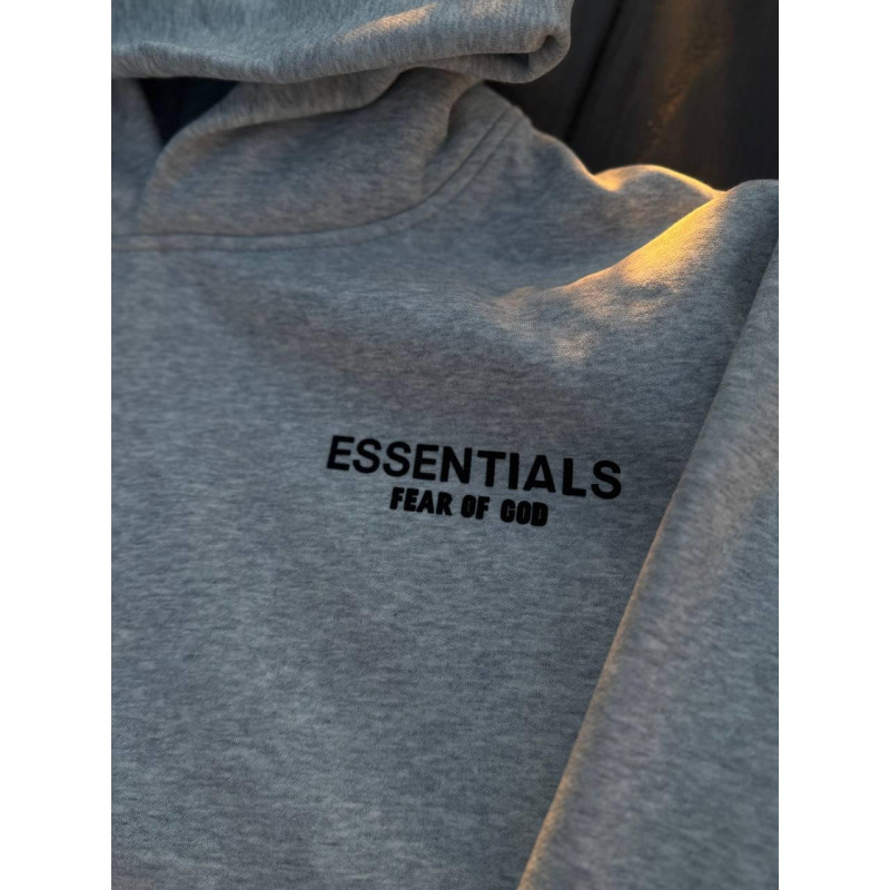 Худі Essentials FOG чоловічі худі чорне Ессеншіалс спортивне на Флісі Худі Есеншіал Фог сіре