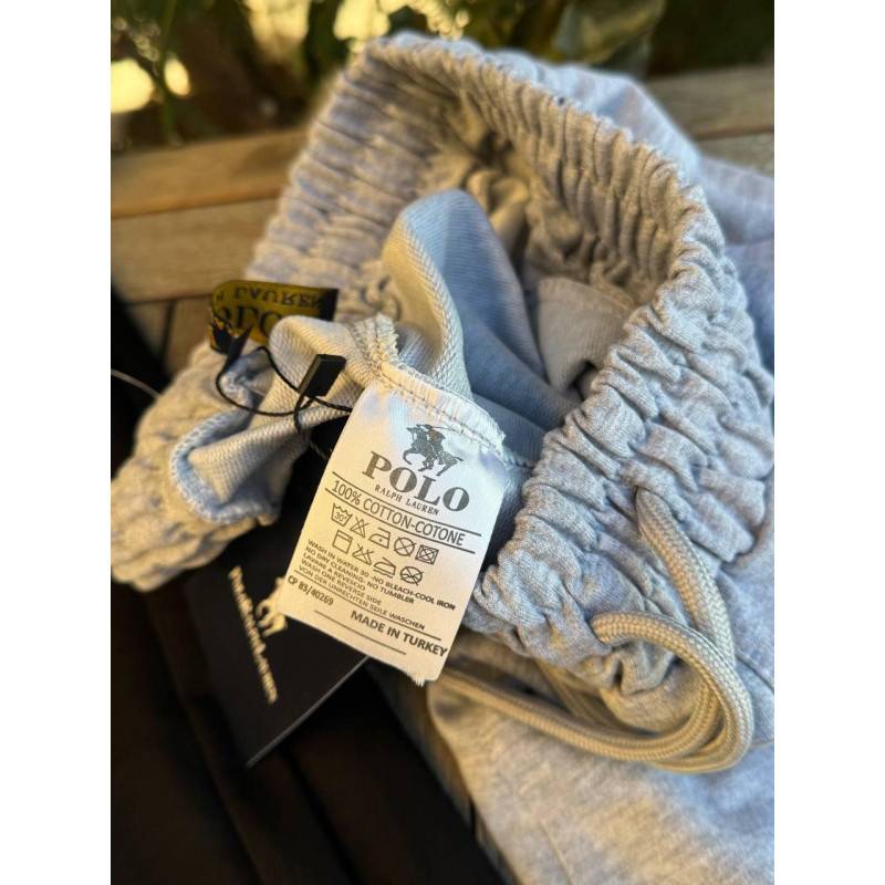 Штани Polo Ralph Lauren чорні чоловічі штани без флісу сірі широкі спортивні штани Поло Ральф Лоурен