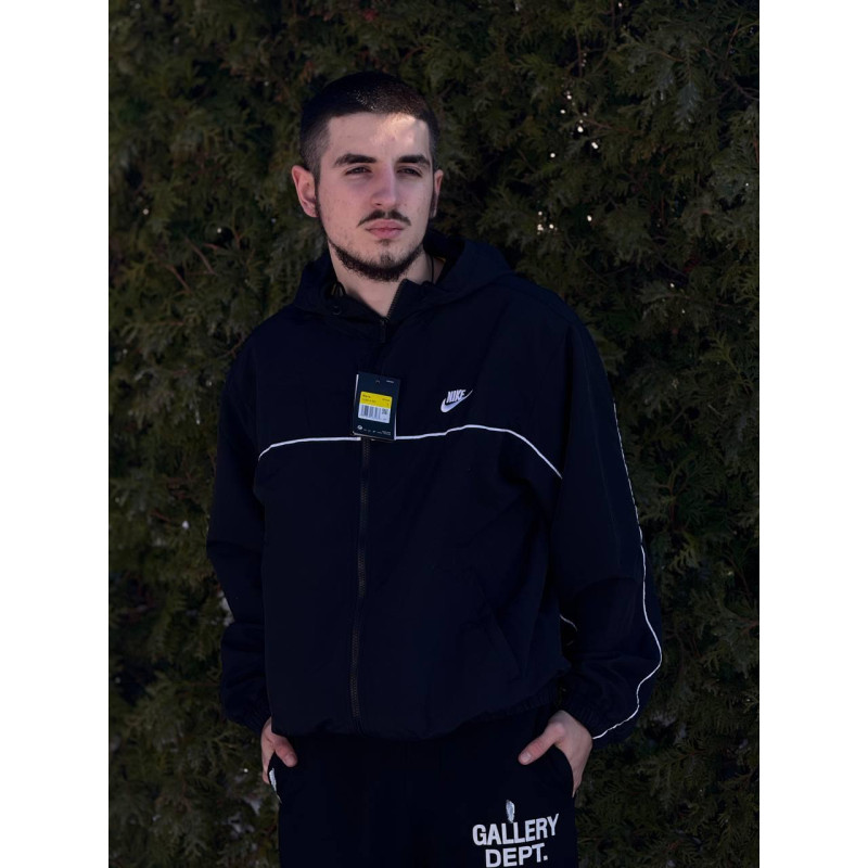 Вітровка Nike чоловіча чорна спортивна ветровка на весну Найк на гортексі водовідштовхувальна Найк Сб