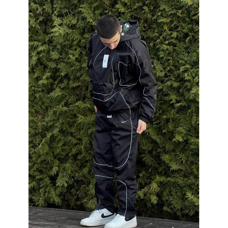 Костюм нейлоновий Nike x Corteiz чоловічий чорний костюм Найк Х Кортез спортивний чоловічий костюм Найк Кортеїз
