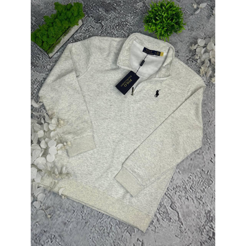 Напівзамок Polo Ralph Lauren сірий чоловічий Напівзамок Поло Ральф Лорен сірий спортивний 1/3 зип