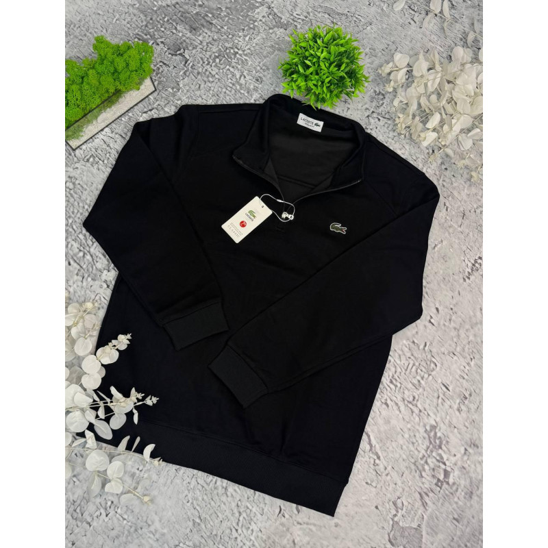 Напівзамок Lacoste чорний чоловічий Напівзамок Лакост 1/3 зип чорний чоловічий розмір М лакоста
