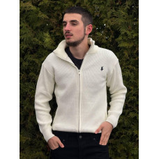 Кардиган Polo Ralph Lauren білий чоловічий кардиган Поло Ральф Лоурен трикотажний чоловічий Зипка Поло біла