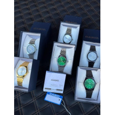 Годинник Casio механічний наручний годинник срібний Касіо чоловічий чорний наручний Годинник від Casio з коробкою
