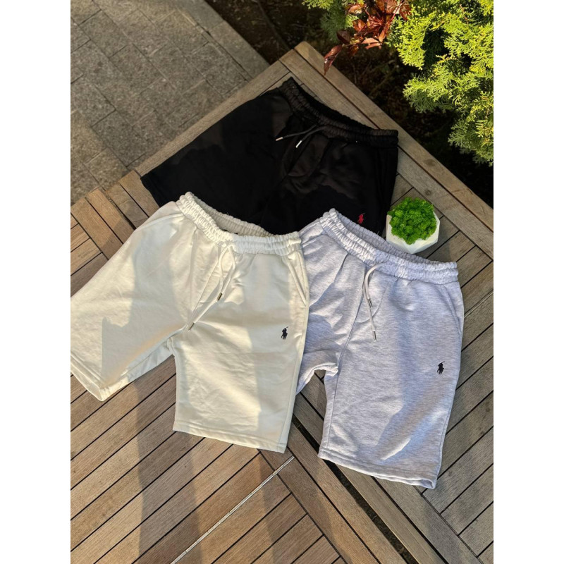 Шорти Polo Ralph Lauren чорні чоловічі шорти Поло Ральф Лоурен білі чоловічі спортивні шорти Поло сірі