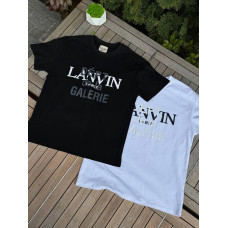 Футболка Lanvin X Gallery Dept чоловічі чорні спортивні футболки Галері Х Ланвін літні чоловічі Галері Депт