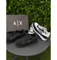 Кросівки Armani Exchange чоловічі чорні кросівки Армані Ексчендж чоловічі чорні кросівки Армані спортивні сірі