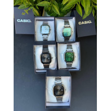 Годинник Casio чоловічий механічний чорний спортивний годинник Касіо кварцовий чоловічий чорний срібний годинник наручний Касіо з