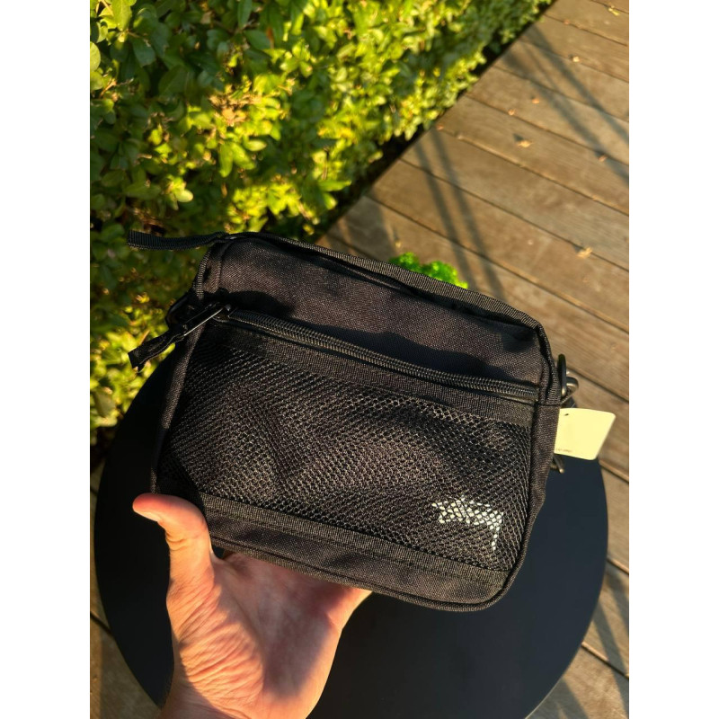 Сумка Stussy чоловіча Месенджер Кросбоді сумка через плече Стусі спортивна широка чорна