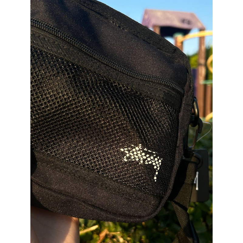Сумка Stussy чоловіча Месенджер Кросбоді сумка через плече Стусі спортивна широка чорна
