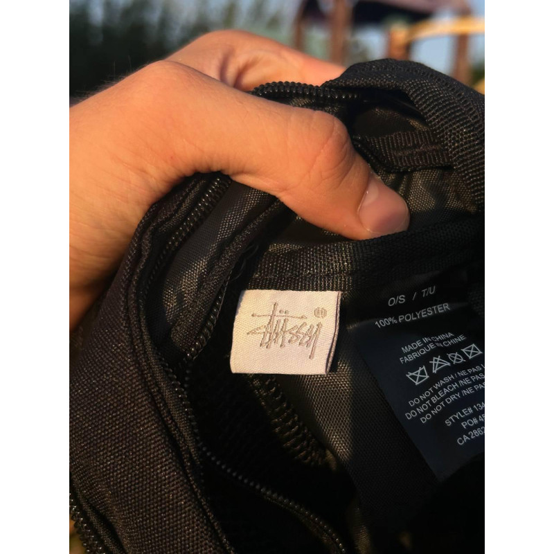 Сумка Stussy чоловіча Месенджер Кросбоді сумка через плече Стусі спортивна широка чорна