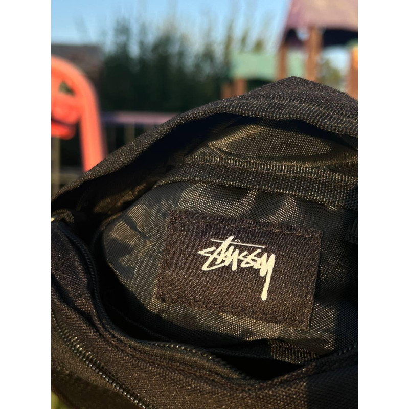 Сумка Stussy чоловіча Месенджер Кросбоді сумка через плече Стусі спортивна широка чорна