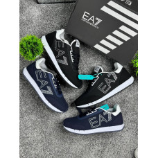 Кросівки Emporio Armani чоловічі чорні кросівки спортивні Емпоріо Армані чоловічі чорні кросівки Армані Ексчендж чоловічі
