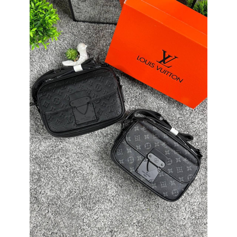 Сумка Louis Vuitton шкіряна барсетка через плече Лв сумка шкіряна Луї звита чоловіча через плече барсетка Louis Vuitton