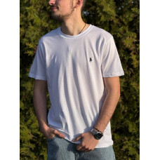 Футболка чоловіча Polo Ralph Lauren біла, бавовна, базова, з логотипом, класична, легка, дихаюча, стиль casual, повсякденна, розмі