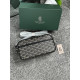 Сумка чоловіча через плече Goyard Paris чорна барсетка Гоярд | стиль luxury | компактна шкіряна сумка кроссбоді