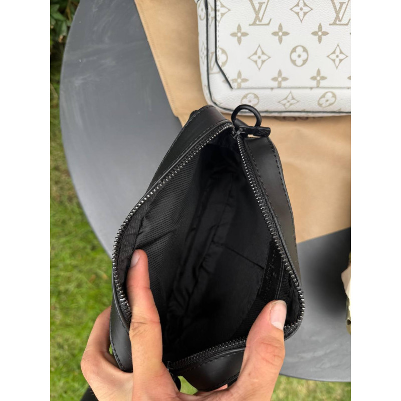 Сумка мужская через плечо Louis Vuitton, компактная кроссбоди 22×16 см, экокожа, 3 отделения
