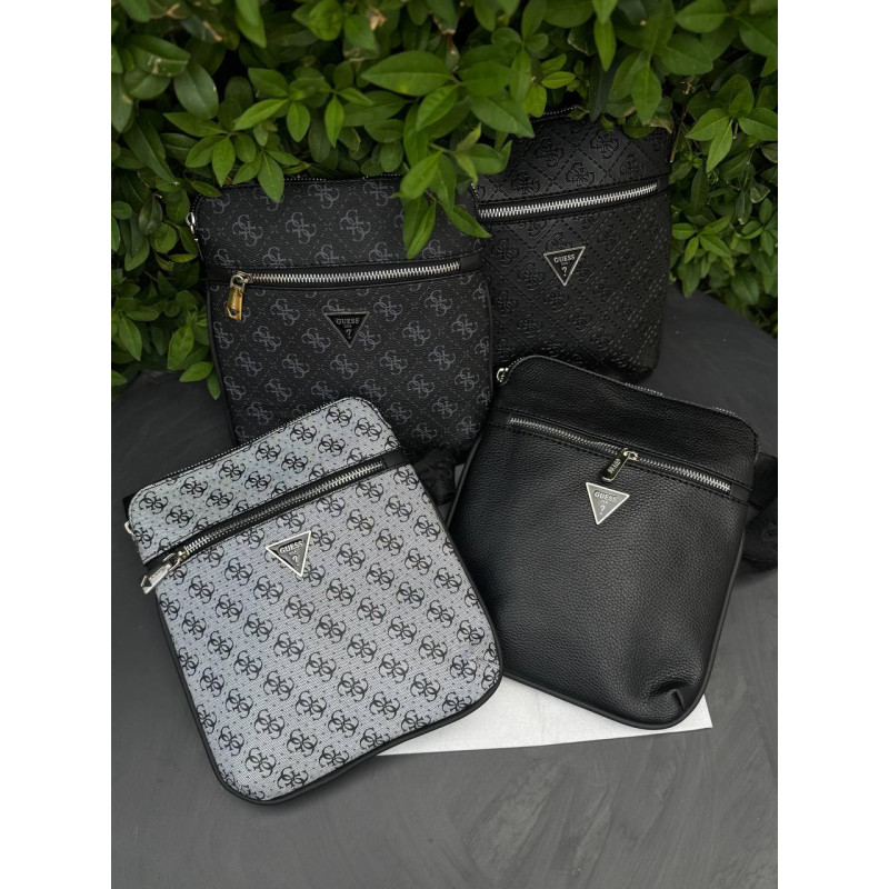 Чоловіча сумка кроссбоді Guess Vezzola Smart, барсетка через плече з екошкіри, 23×19 см