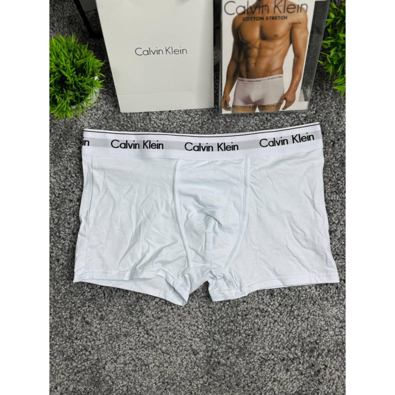 Чоловічі боксери Calvin Klein набір 3 пари, бавовняні труси CK чорні білі сірі, брендові боксери Кельвін Кляйн