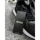 Чоловічі кросівки Hugo Boss чорні, стильні спортивні кросівки Хуго Босс із текстилю з легкою піновою підошвою