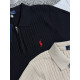 Біла трикотажна футболка Polo Ralph Lauren чоловіча на блискавці, брендове поло Поло Ральф Лоурен з логотипом