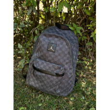 Чоловічий рюкзак Jordan Monogram сірий 44×31 см — стильний текстильний backpack Джордан з тисненням, місткий рюкзак
