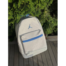 Чоловічий рюкзак Jordan Monogram біло-синій 44×31 см — стильний текстильний backpack Джордан з тисненням