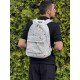 Чоловічий рюкзак Jordan Monogram білий з принтом фарби 44×31 см — стильний текстильний backpack Джордан