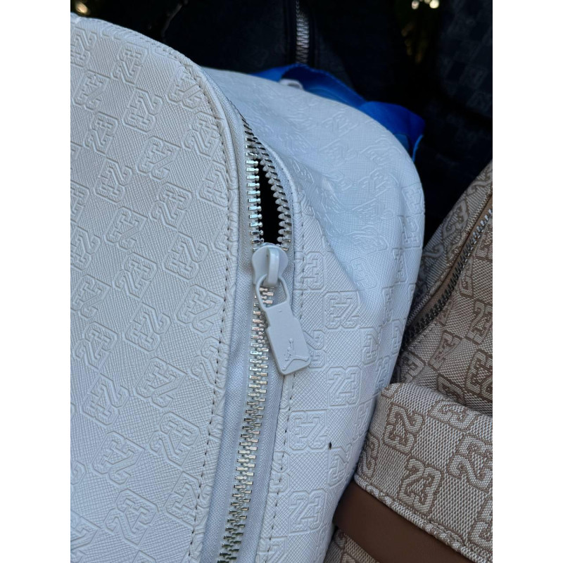 Чоловічий рюкзак Jordan Monogram бежевий 44×31 см — стильний текстильний backpack Джордан з тисненням
