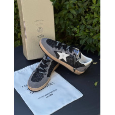 Чоловічі кросівки Golden Goose Ball Star чорні — стильні повсякденні кеди Голден Гус з екошкіри, чорно-сірі sneaker