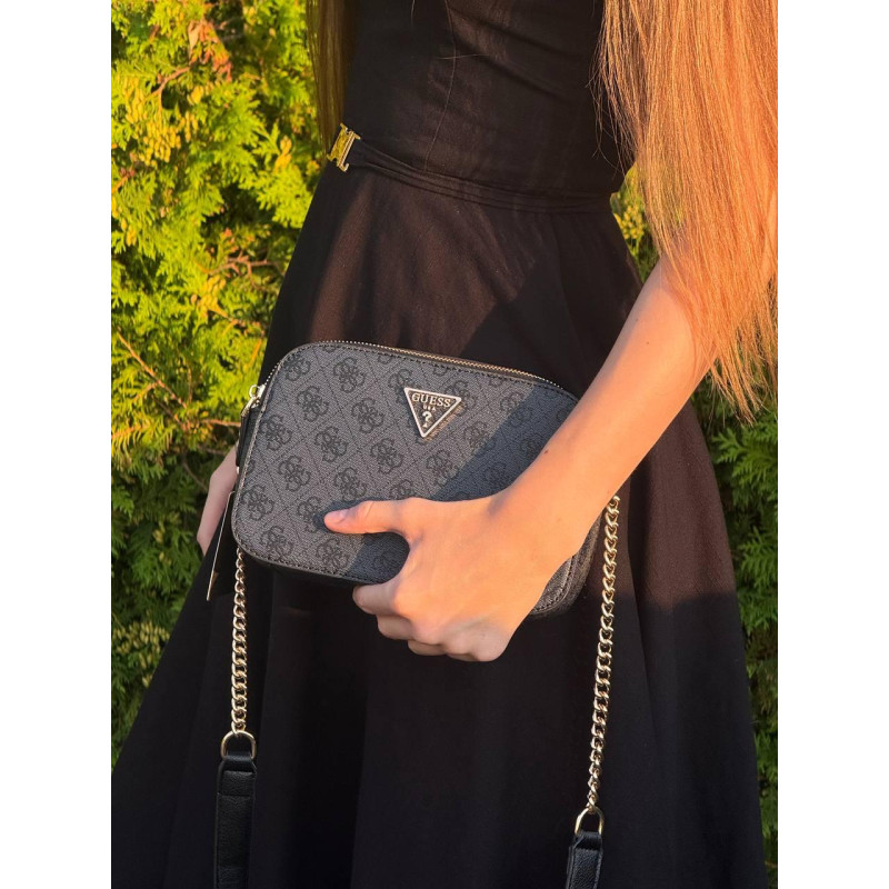 Сумка Guess жіноча через плече з екошкіри 23×15 см — стильна брендова кросбоді Guess з фірмовим логотипом